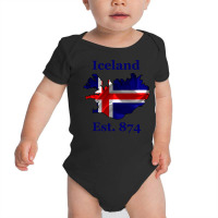 Iceland Flag Est. 874   Nordic Viking Pride Pullover Hoodie Baby Bodysuit | Artistshot