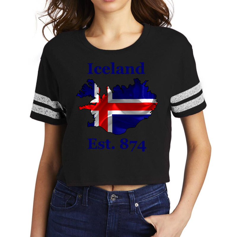 Iceland Flag Est. 874   Nordic Viking Pride Pullover Hoodie Scorecard Crop Tee by crudobdorrellat | Artistshot