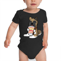 Akita Eating Instant Ramen Noodles Dog T Shirt Baby Bodysuit | Artistshot