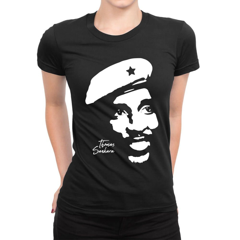 Character Animated Thomas Sankara Funny Gifts Boys Girls Ladies Fitted T-Shirt by Artist-Heliodoro | Artistshot