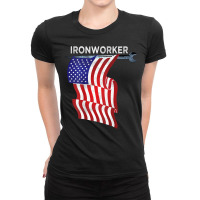 Ironworker Shirts Gift Design On Back Of Shirt T Shirt Ladies Fitted T-shirt | Artistshot