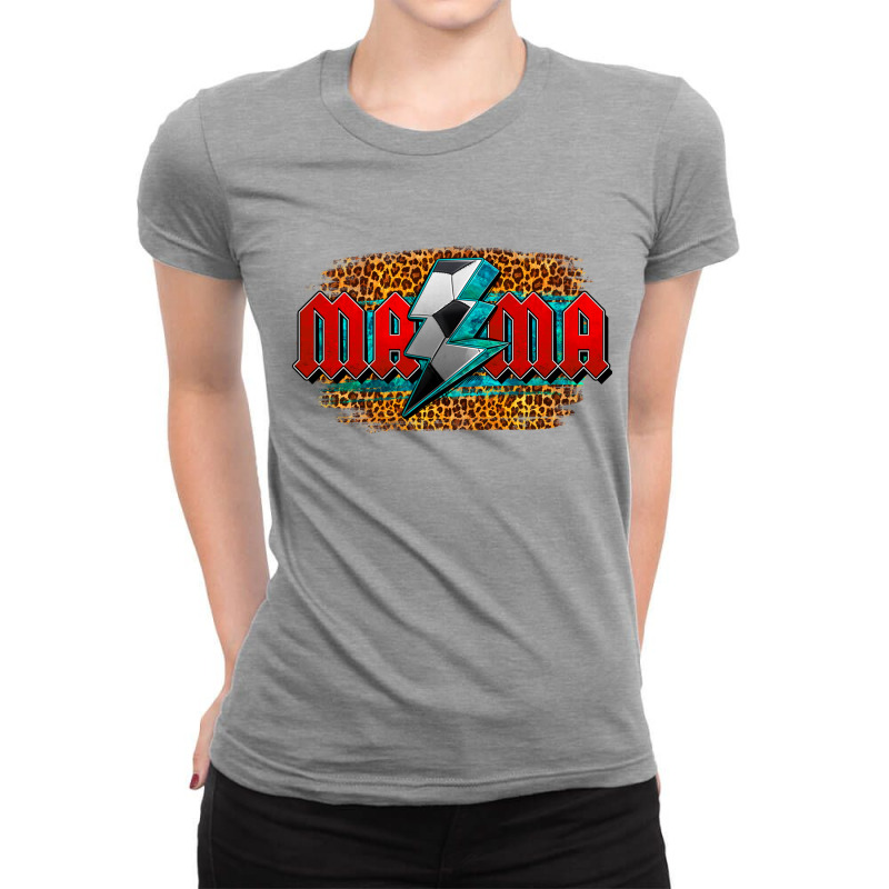 Soccer Lightning Bolt Mama Ladies Fitted T-Shirt by HRA Design Shop | Artistshot