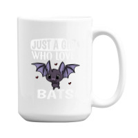 Just A Girl Who Loves Bats Cute Bat Costume 15 Oz Coffee Mug | Artistshot