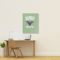 Just A Girl Who Loves Bats Cute Bat Costume Portrait Canvas Print | Artistshot