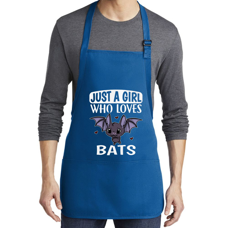 Just A Girl Who Loves Bats Cute Bat Costume Medium-length Apron | Artistshot