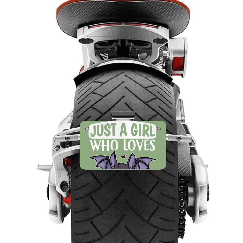 Just A Girl Who Loves Bats Cute Bat Costume Motorcycle License Plate | Artistshot