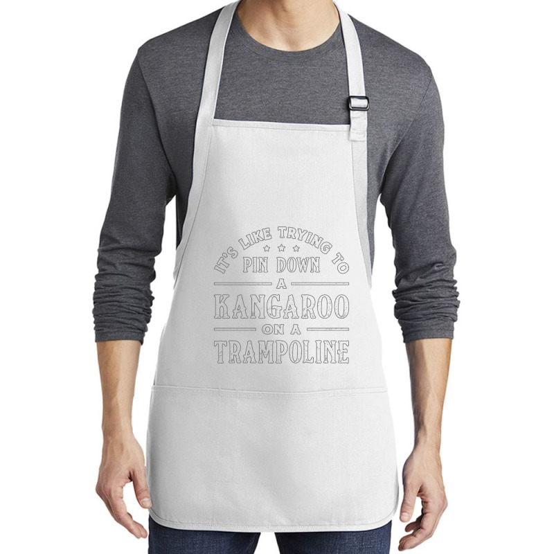 Kangaroo On A Trampoline Gymnast Trampolining Medium-length Apron | Artistshot