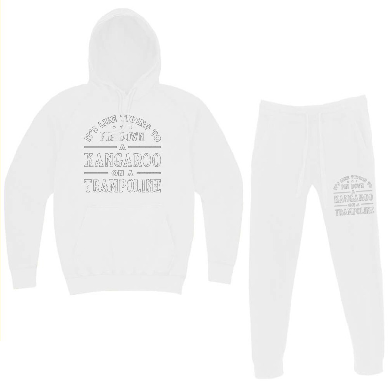 Kangaroo On A Trampoline Gymnast Trampolining Hoodie & Jogger Set | Artistshot