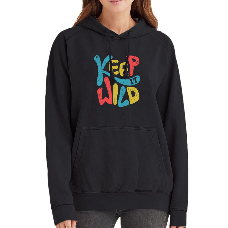 Keep It Wild Kids   Kids Funny Vintage Hoodie | Artistshot