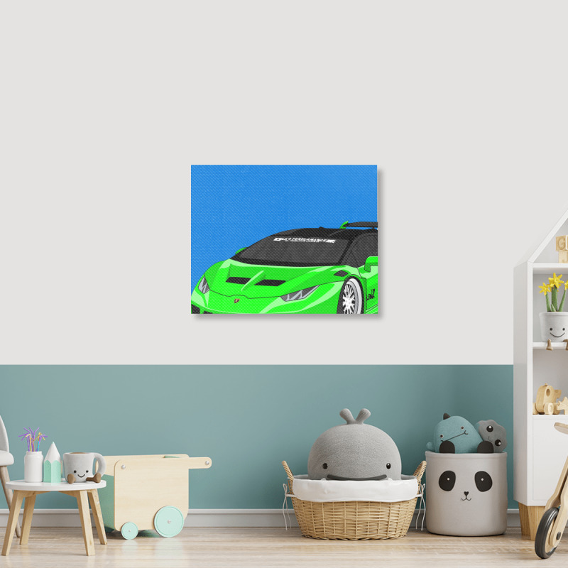 Huracan Lime    Huracan Landscape Canvas Print | Artistshot