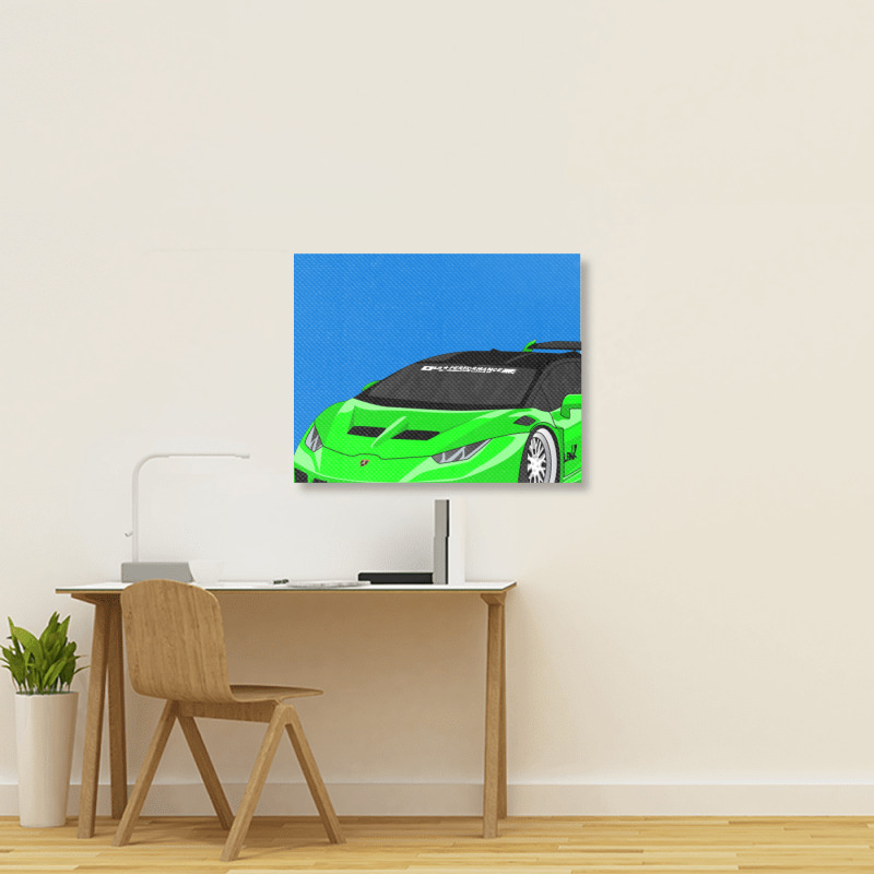 Huracan Lime    Huracan Landscape Canvas Print | Artistshot