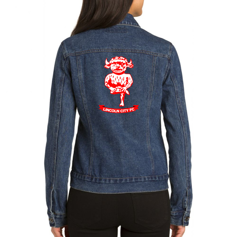 The Lincoln City Club Ladies Denim Jacket by Ading | Artistshot