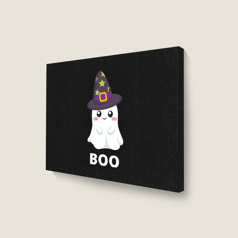 Cute Ghost Halloween T  Shirt Cute Halloween Ghost T  Shirt Landscape Canvas Print | Artistshot