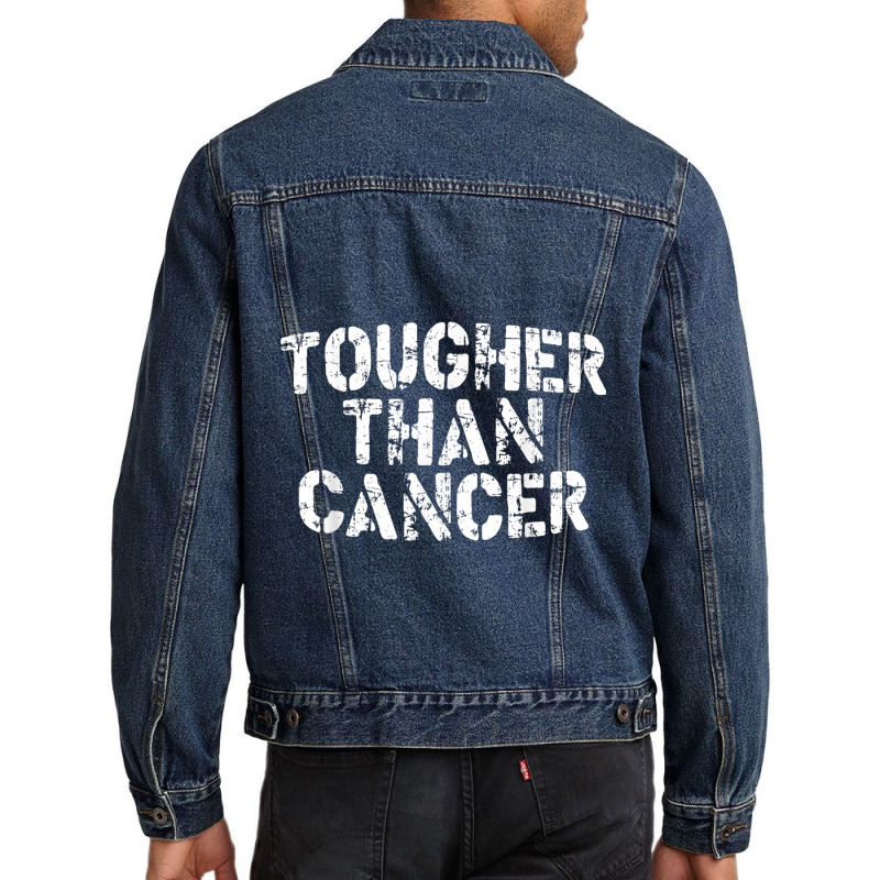 Cancer Survivor   Tougher Than Cancer Warrior Men Denim Jacket | Artistshot