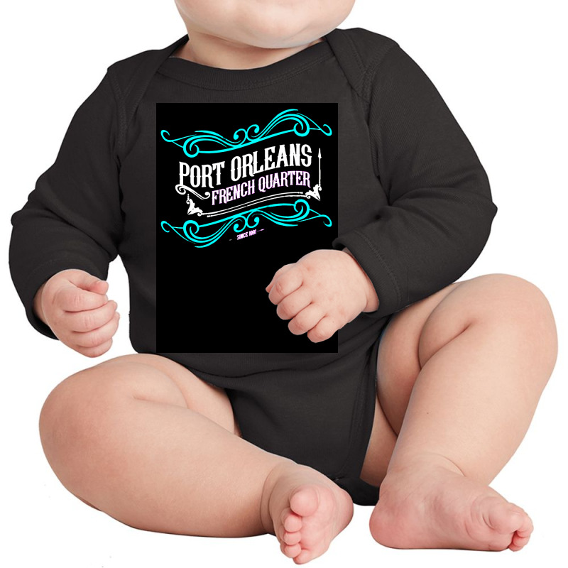 Port Orleans French Quarter1 Long Sleeve Baby Bodysuit | Artistshot