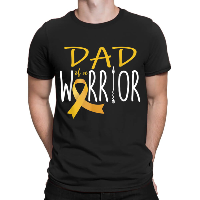 Childhood Cancer Awareness Dad Of A Warrior T-shirt | Artistshot