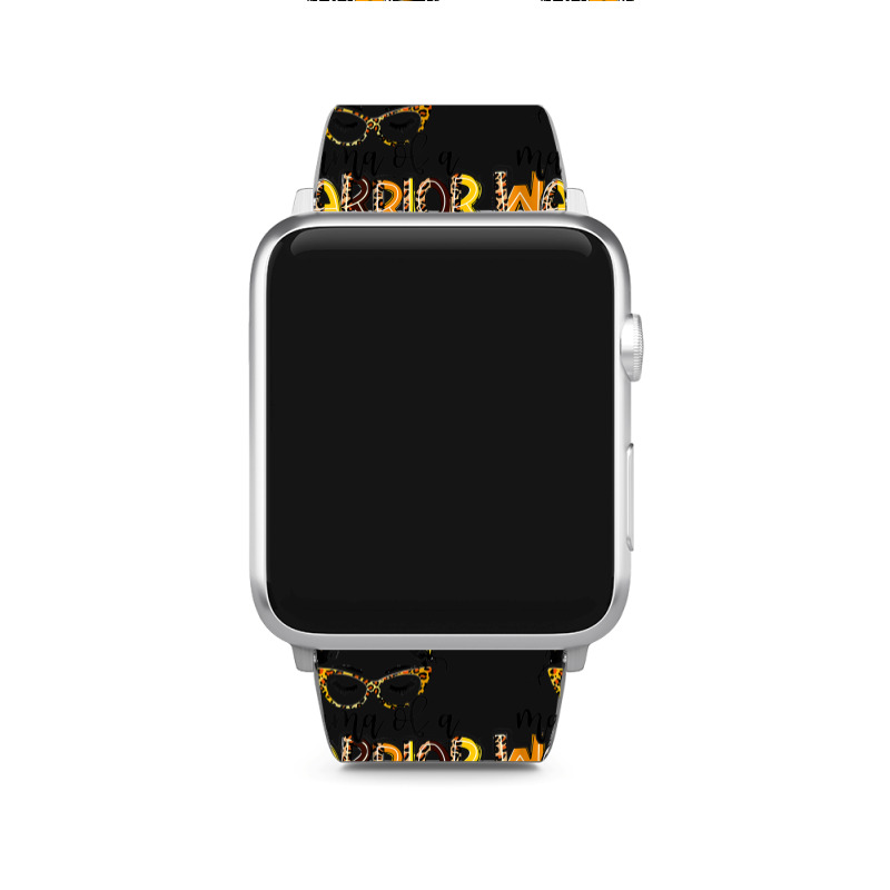 Childhood Cancer Awareness Mama Of A Warrior Gold Ribbon Apple Watch Band | Artistshot