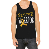 Childhood Cancer Awareness Sister Of A Warrior Tank Top | Artistshot