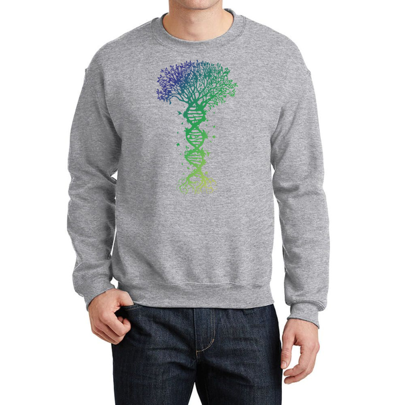 Dna Tree T  Shirt D N A Tree Of Life Genetics Colorful Biology Science Crewneck Sweatshirt by forgetfulexisting | Artistshot