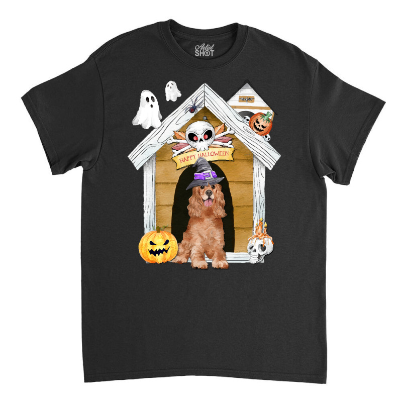 Funny Halloween Cocker Spaniel Dog T  Shirt Halloween Cocker Spaniel D Classic T-shirt by nancybackground | Artistshot