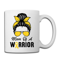 Childhood Cancer  Awareness Mom Of A Warrior Messy Bun Coffee Mug | Artistshot