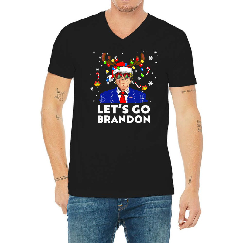 Let's Go Brandon Shirt, Lets Go Brandon T-shirt, Funny Joe Biden Shirt V-neck Tee | Artistshot