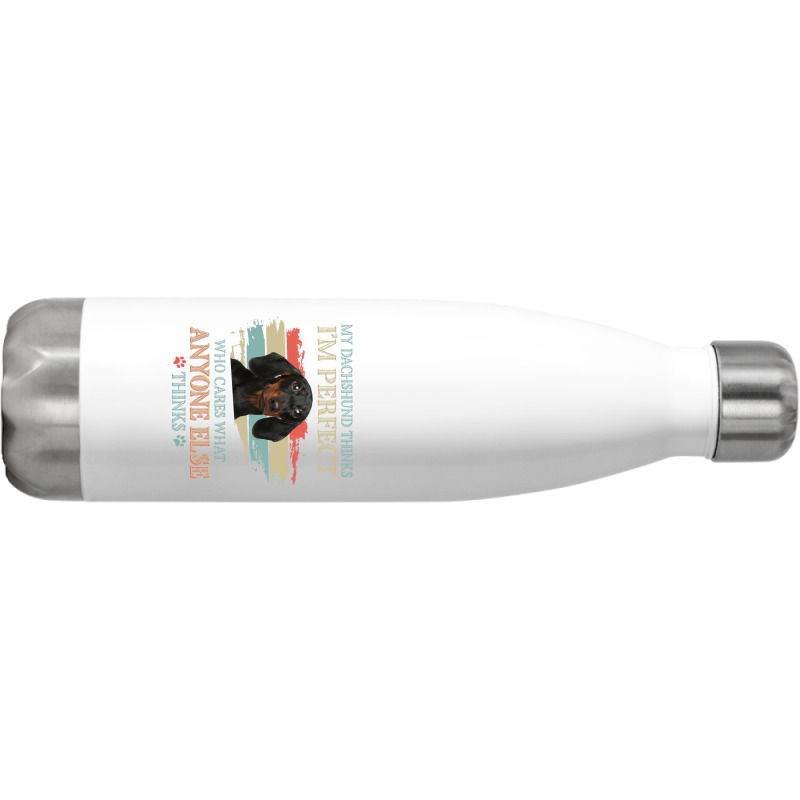 My Dachshund Thinks Tshirt Stainless Steel Water Bottle | Artistshot