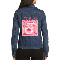 Cute Kawaii Womens Japanese Otaku Anime Strawberry Milkshake Ladies Denim Jacket | Artistshot