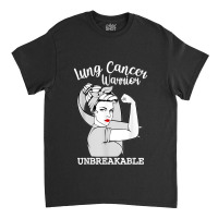 Lung Cancer Warrior Unbreakable Strong Women Awareness Classic T-shirt | Artistshot