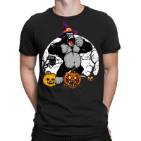 Gorilla Halloween Boo Costume Scary T  Shirt Gorilla Invited To Hallow T-shirt | Artistshot