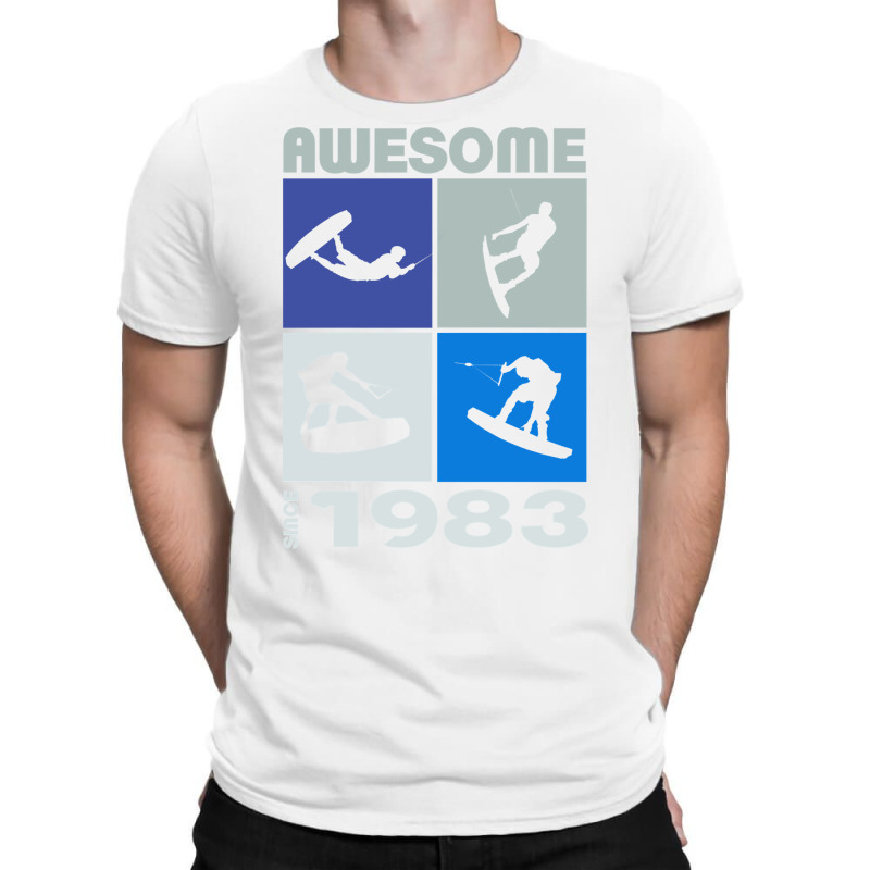 Awesome Since 1983. Wakeboard Lifestyle Long Sleeve T Shirt T-shirt | Artistshot