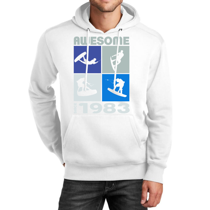 Awesome Since 1983. Wakeboard Lifestyle Long Sleeve T Shirt Unisex Hoodie | Artistshot