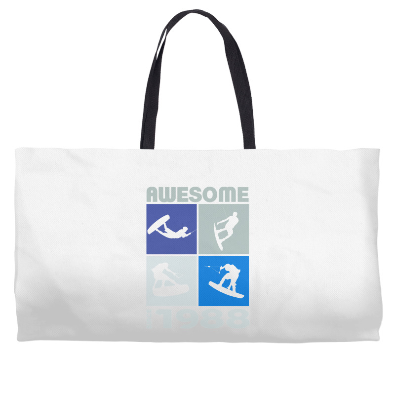 Awesome Since 1988. Wakeboard Lifestyle Long Sleeve T Shirt Weekender Totes | Artistshot