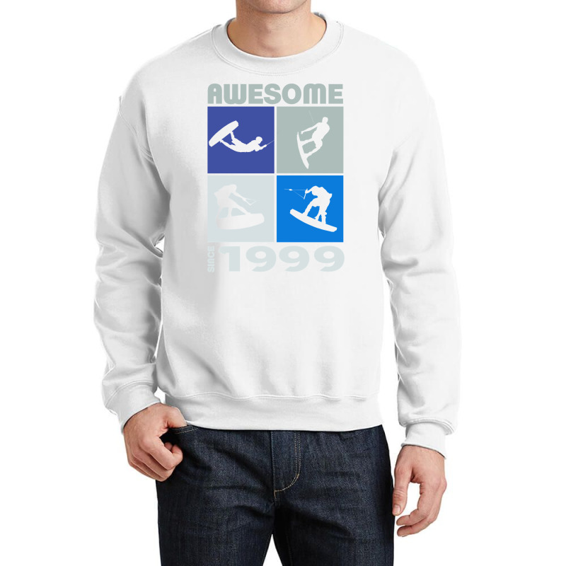 Awesome Since 1999. Wakeboard Lifestyle Long Sleeve T Shirt Crewneck Sweatshirt | Artistshot