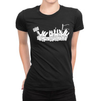 Graphic Music Burn Fascists Gifts Women Ladies Fitted T-shirt | Artistshot