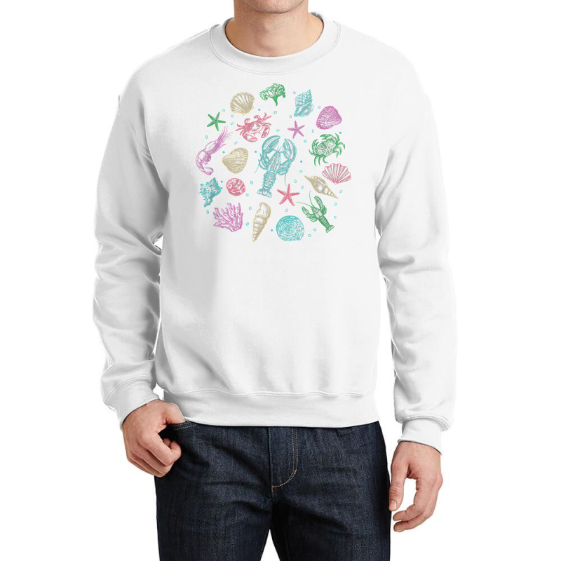 Crustaceancore Crustacean Core Vintage Lobster Crab Shells T Shirt Crewneck Sweatshirt | Artistshot