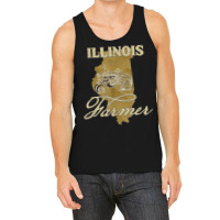 Illinois Farmer Tractor Lover State Map Farming Local Farmer Tank Top | Artistshot