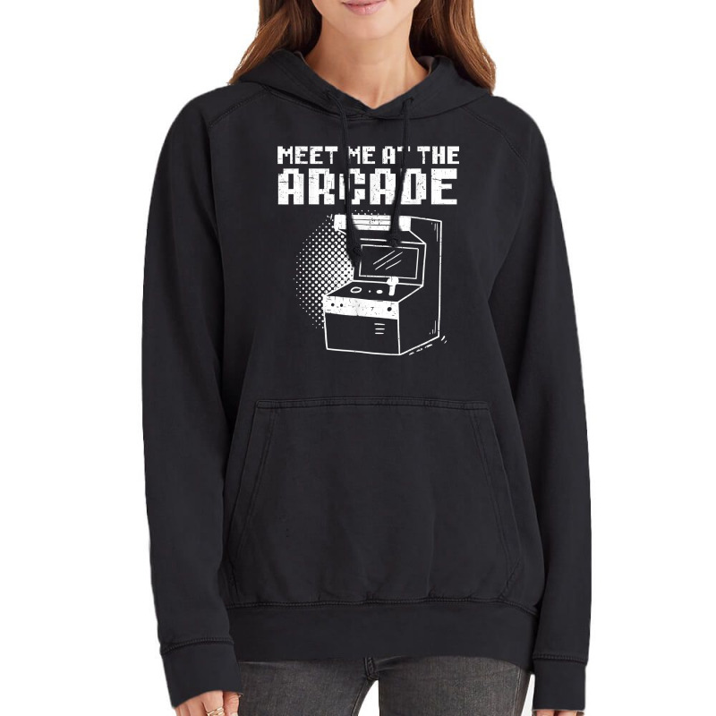 Meet Me At The Arcade Gaming Video Game Player Gamer T Shirt Vintage Hoodie by roopeedwrich76 | Artistshot