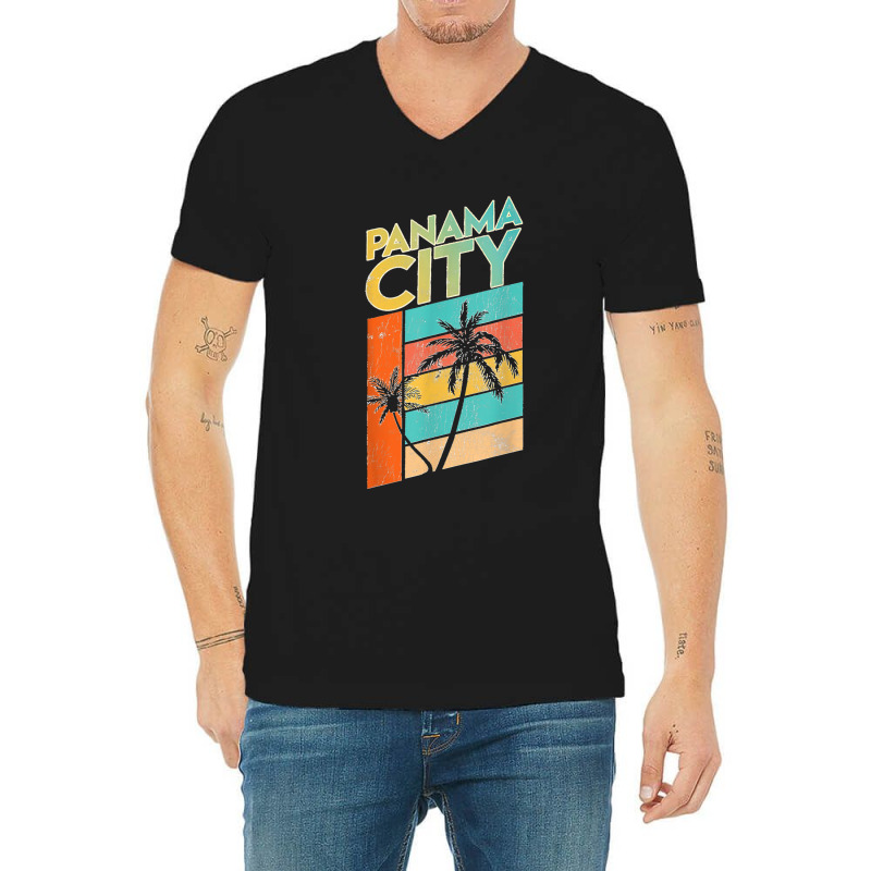 Panama City Beach Tshirt Family Vacation Florida V-Neck Tee by WirtzRichard | Artistshot