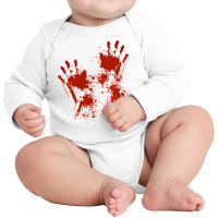 Halloween T Shirt Blood Hands Costume Zombie Outfit T Shirt Long Sleeve Baby Bodysuit | Artistshot