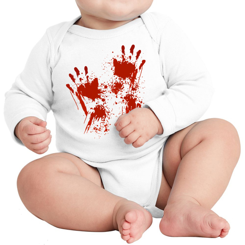 Halloween T Shirt Blood Hands Costume Zombie Outfit T Shirt Long Sleeve Baby Bodysuit | Artistshot