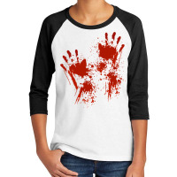 Halloween T Shirt Blood Hands Costume Zombie Outfit T Shirt Youth 3/4 Sleeve | Artistshot