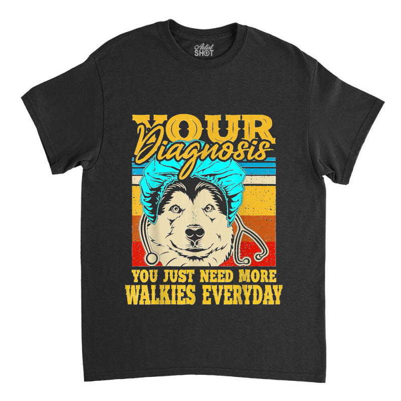 Alaskan Klee Kai Malamute Siberian Husky Dog Walking Humor Classic T-shirt | Artistshot