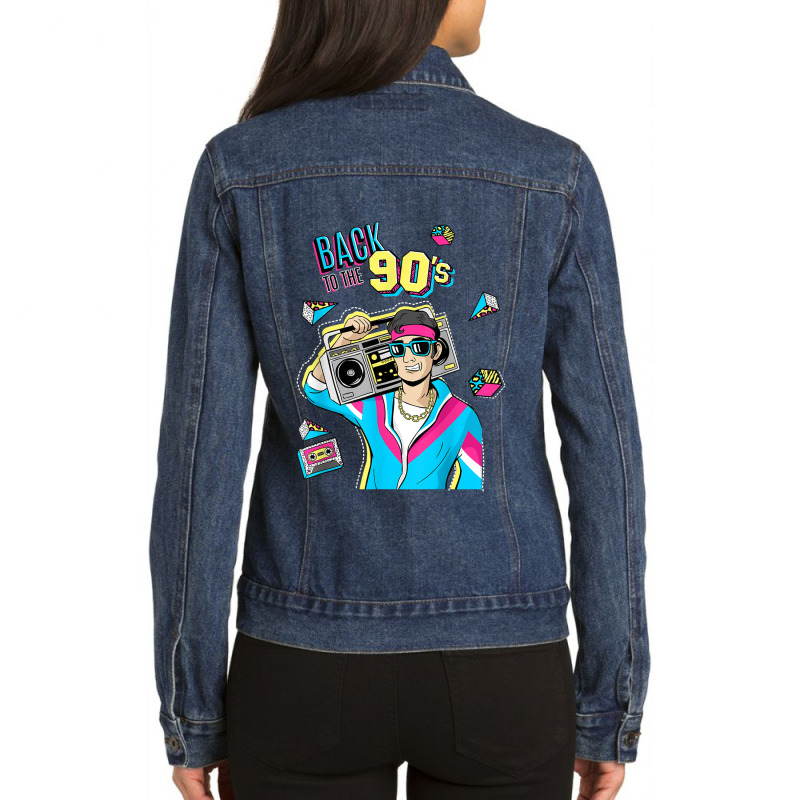 Retro Back To 90's Novelty Graphics & Cool Designs Funny Gifts Boy Gir Ladies Denim Jacket by FrederickDesign | Artistshot