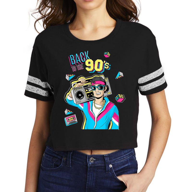 Retro Back To 90's Novelty Graphics & Cool Designs Funny Gifts Boy Gir Scorecard Crop Tee by FrederickDesign | Artistshot