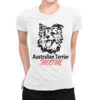 Vintage Australian Terrier Mom Australian Terrier Loves Tank Top Ladies Fitted T-shirt | Artistshot