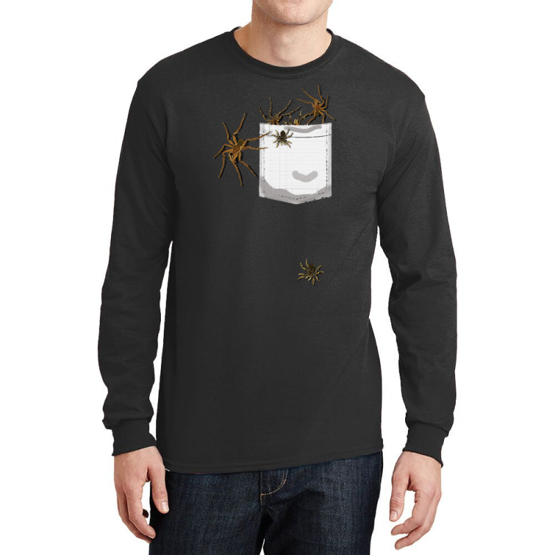 Spiders T  Shirt Pocket Full Of Creepy Spiders Arachnologists Arachnop Long Sleeve Shirts by wildfowllopsided | Artistshot