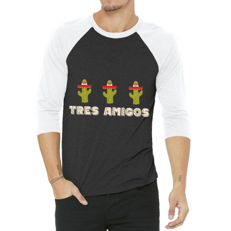 Music Vintage Caballeros Day Gift 3/4 Sleeve Shirt by ArtistLillie | Artistshot