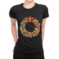 Nigel Farage Ukip Multiface Christmas Wreath Ladies Fitted T-shirt | Artistshot