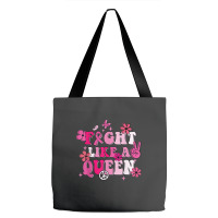 Fight Like A Queen Breast Cancer Warriors Flower Retro Tote Bags | Artistshot